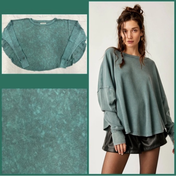 NWOT - Free People Microphone Drop Swing Thermal M - Picture 12 of 13